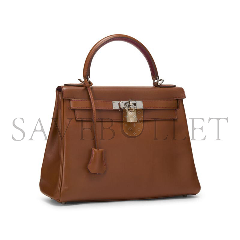H**mes MASTER KELLY 28 FAUVE BARENIA PALLADIUM HARDWARE (28*22*10cm)